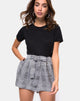 Afbeelding van Melange High Waist Short in Grijs Charles Check