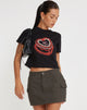 Shrunk T-shirt in zwart Bite Me