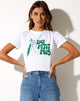 Afbeelding van Shrunk T-shirt in wit Mon Petit Pois