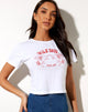 Afbeelding van Shrunk T-shirt in Wit Wild Soul