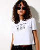 Afbeelding van Shrunk Tee in White Will We Dance Again