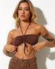 Afbeelding van Shuji Crop Top in Lycra Diep Mahonie