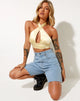 Afbeelding van Silta Crop Top in Satijn Botercrème