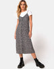 Afbeelding van Sini Slip Dress in Ditsy Rose Zwart