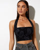 Afbeelding van Sisia Crop Top in Perzische Nacht Zwart