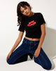 Afbeelding van Shrunk T-shirt in zwart Bad Habits