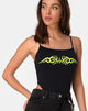 Afbeelding van Solemo Bodice in Zwart met Groene Tribal