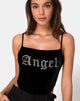Afbeelding van Solemo Bodice in zwart met Angel Diamante Hot Fix