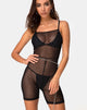 Afbeelding van Solina Unitard in Crystal Net Zwart