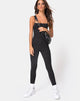 Afbeelding van Solita Unitard in Pinstripe Zwart