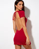 Afbeelding van Sonali T-shirt jurk in rib Racing Rood