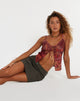 Afbeelding van Soren Cami Top in Abstract Paisley Rood