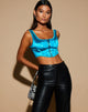 Afbeelding van Elci Corset Top in Spandex Blauw