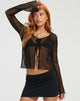 Afbeelding van Sujata Cardi in Mesh Black