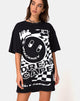 Afbeelding van Sunny Kiss T-shirt in zwart met wit Dream Scape