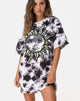 Afbeelding van Sunny Kiss T-shirt in Tie Dye Celestial Lime