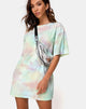 Afbeelding van Sunny Kiss Tee Dress in Pastel Tie Dye