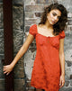 Afbeelding van Gaval Mini Dress in Satin Rose Rust
