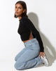 Afbeelding van Tadita Crop Top in Crepe Zwart