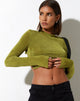 Afbeelding van Tadita Crop Top in Crepe Lime