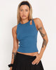 Afbeelding van Tasin Vest Top in Rib Dusk Blue