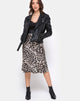 Afbeelding van Tauri Midi rok in oversized Jaguar