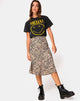 Afbeelding van Tauri Midi rok in 90s Zebra Taupe