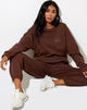 Afbeelding van Ted Sweatshirt in diep Mahonie LAmour Cherub Label Embro