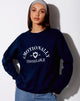 Afbeelding van Ted Sweatshirt in Navy Emotionally Unavailable