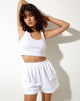 Afbeelding van Terry Short in White Pearl Sand Embro
