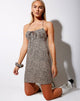 Afbeelding van Tesla Slip Dress in Mini Croc Tan