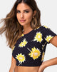 Afbeelding van Tindy Crop Top in Zonnige Dagen Zwart