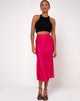 Afbeelding van Tindra Midi rok in satijn zebra Fuchsia