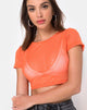Afbeelding van Tindy Crop Top in Crystal Net Oranje