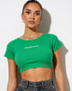 Afbeelding van Tindy Crop Top in Rib Fun Green Bellissimo