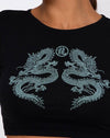 Dragon Flower Zwart en Mint Plaatsing