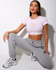 Afbeelding van Tindy Crop Top in Blush Pink Angelo "Angel" Embro