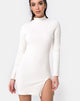 Afbeelding van Tor Bodycon Jurk in Rib Wit