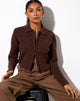 Afbeelding van Tuzip Cardi in gebreid choco bruin