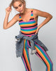 Afbeelding van Unitard in New Vertical Multi Stripe