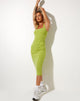 Afbeelding van Uzma Midi Dress in Rib Leaf Green