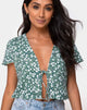 Afbeelding van Vaco Blouse in Floral Field Green