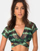 Afbeelding van Valiza Crop Top in Turquoise Mesh