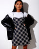 Afbeelding van Valy Slip Dress in 20s Check Zwart en Grijs