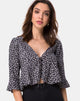 Afbeelding van Vinequa Blouse in Ditsy Rose Zwart