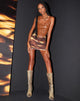 Afbeelding van MOTEL X IRIS Wawi Crop Top in PU Chocolade