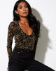 Afbeelding van Wesley Top in Zwart Mesh Tan Dragon Flock
