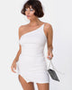 Afbeelding van Sattia Bodycon Jurk in Mini Rib Wit