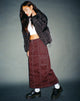Afbeelding van Widya Rok Roodhout Wit Top Stitch