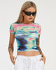 Afbeelding van Wityra Crop Top in Multi Blur Orb Navy